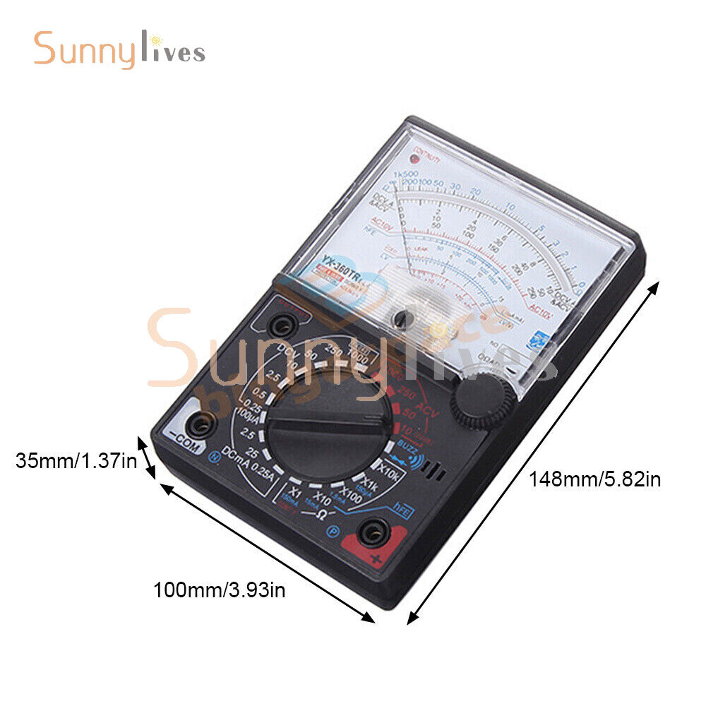 Pointer Display Electrical Multimeter Voltage Current Resistance Tester AC DC