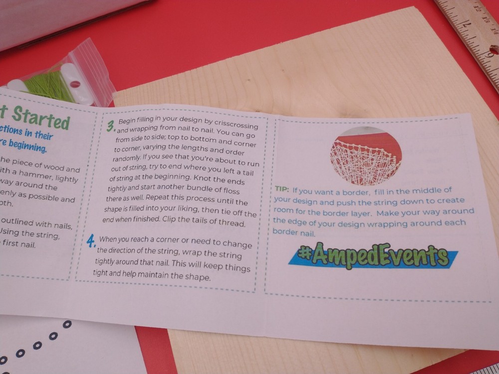 DIY 'Amped Events' Virtual Event Kit. 'Cactus String Art'. #1408