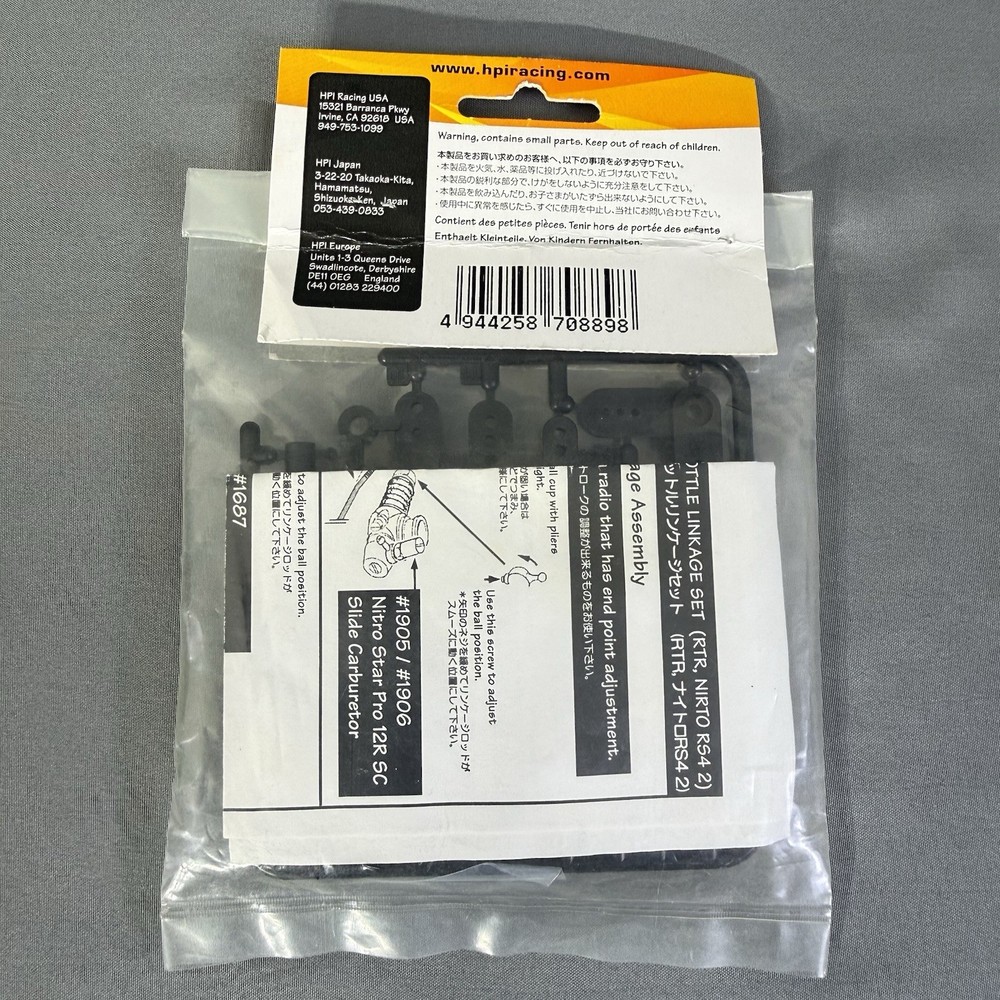 HPI Slide Carb Throttle Linkage Set A889