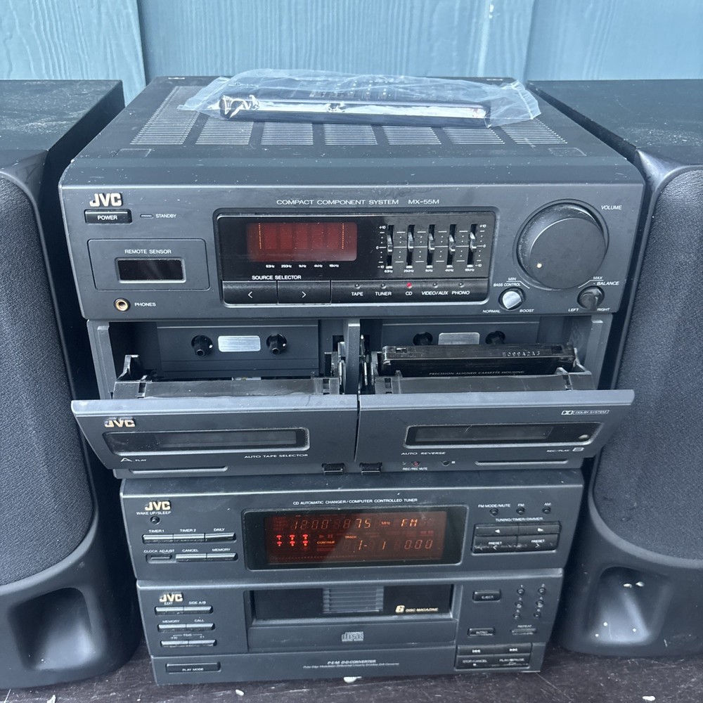 JVC MX-55M Component System CD Changer Cassette Tuner Remote CD NOT WORKING