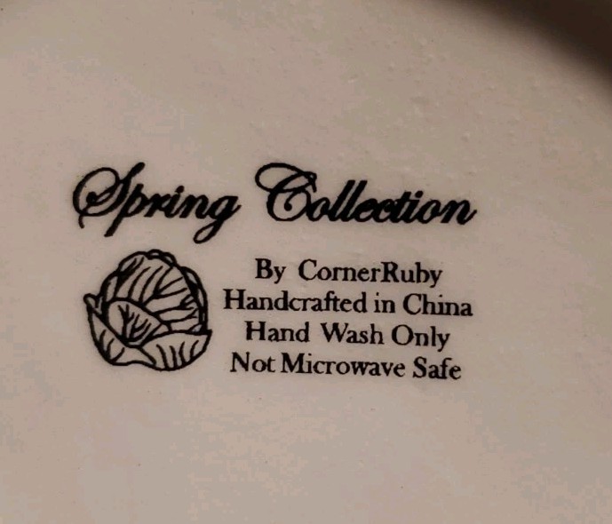 Corner Ruby Spring Easter Collection, Cabbage & Bunny Rabbit Ceramic Sugar Bowl
