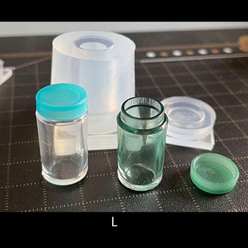 3D Jar Resin Molds Soft Silicone Mold Resin Storage Container Box Casting Tool