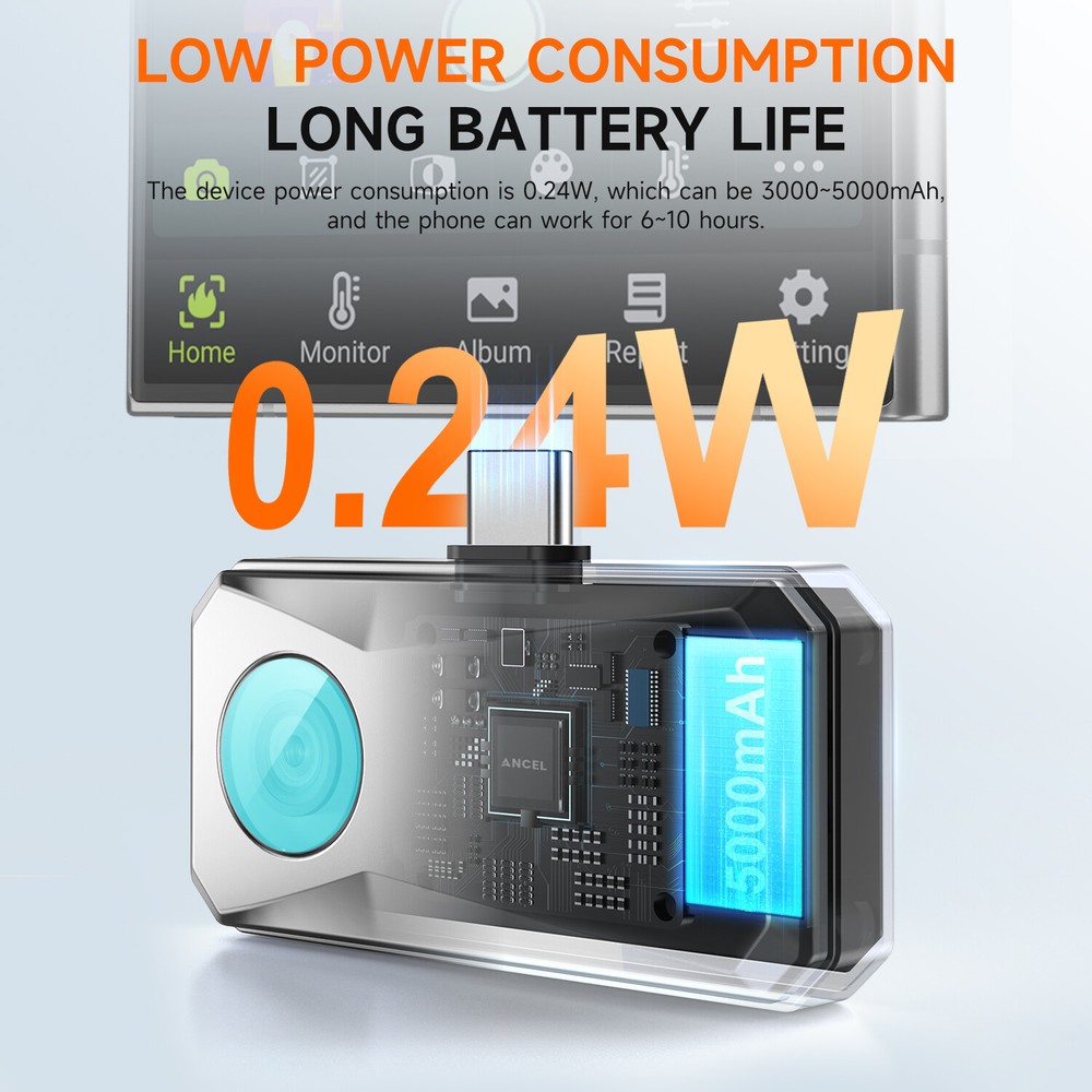 ANCEL IR101 Thermal Imaging Camera for Android USB-Type-C IR 256x192 Pixels