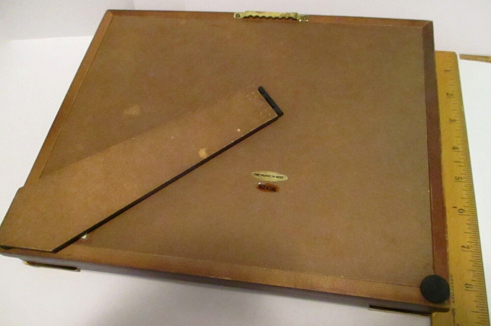 John Deere Franklin Mint Enamel Hat Lapel Pin Collection Display Frame Case jd