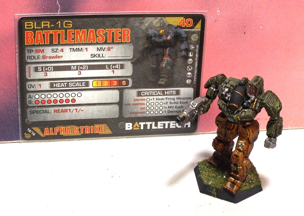 BATTLETECH BATTLEMASTER MECH [CAPELLAN DEATH COMMANDOS] (CATALYST, PAINTED)