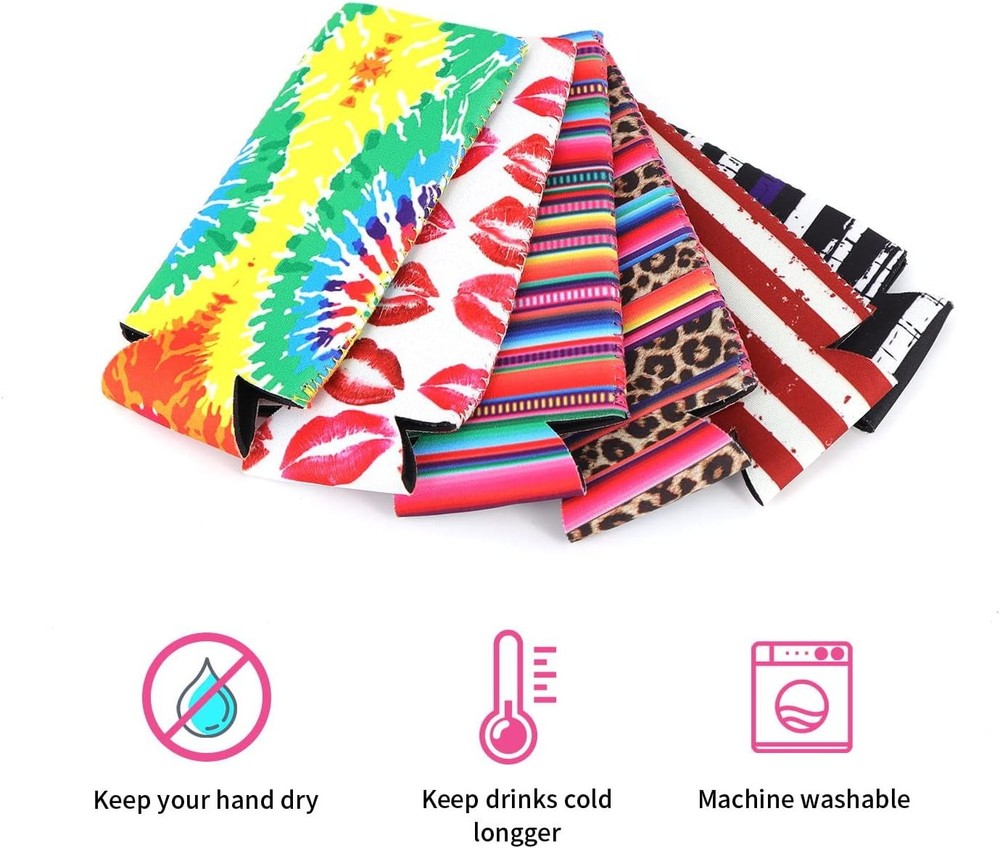 Neoprene Slim Beer Can Cooler Foldable Stubby Holder