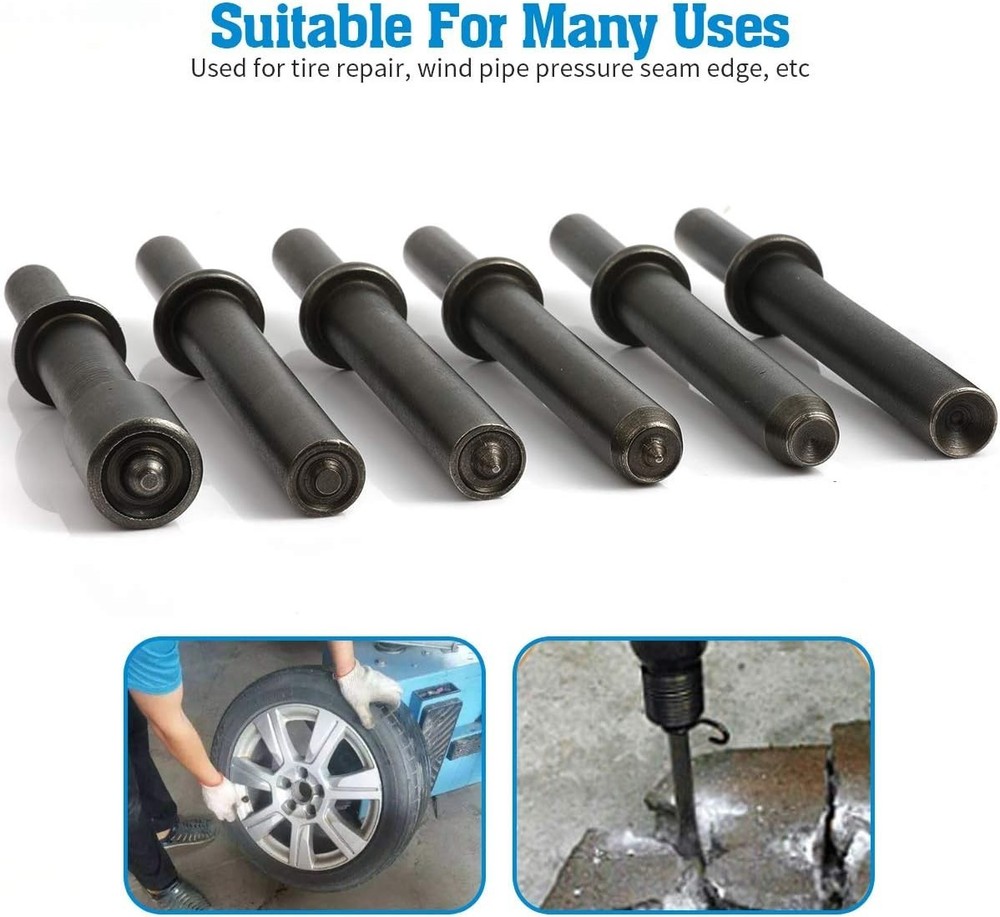 7-Piece Heavy Duty Pneumatic Air Rivet Hammer Tools Kit