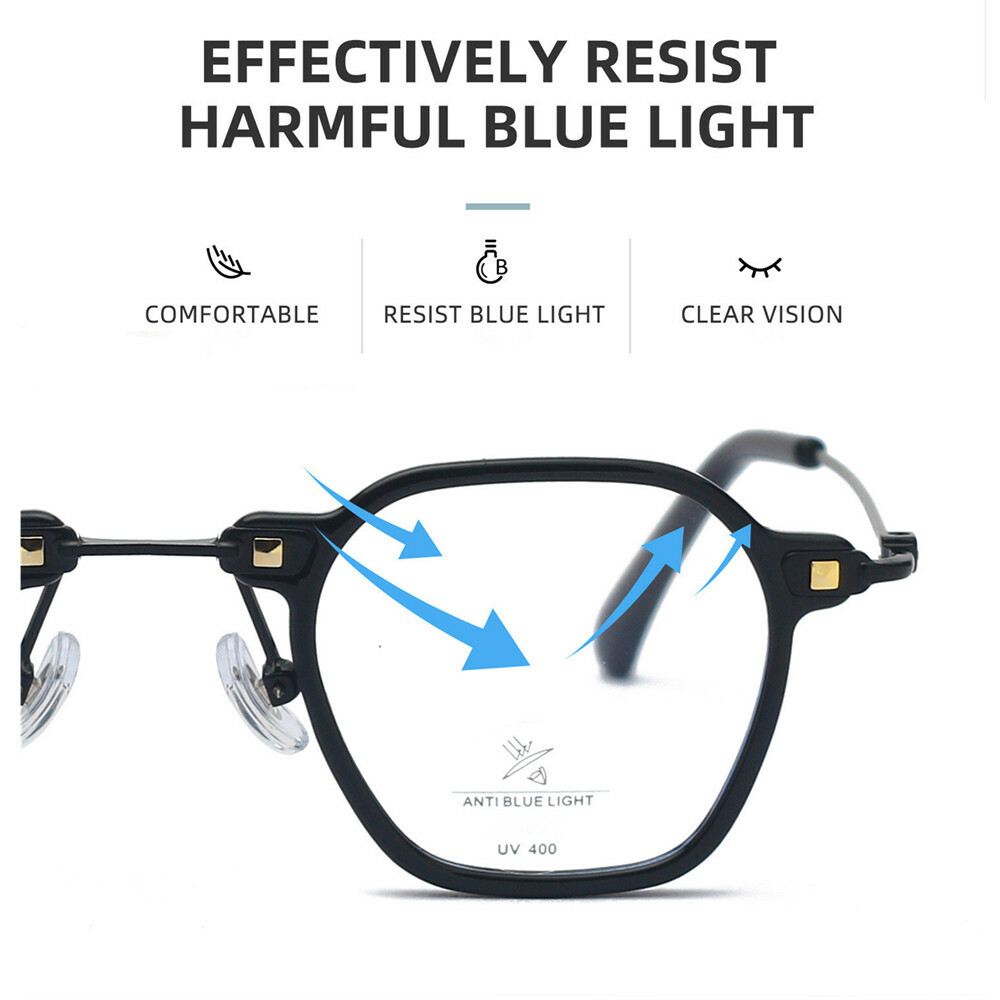 TR90 Square Blue Light Blocking Eyeglasses Frames Gaming Glasses Computer Phone