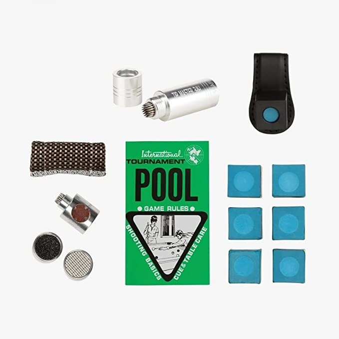 RAGE Billiard Cue Kit (Burgundy)Beginners starter Bundle- pool cue & more