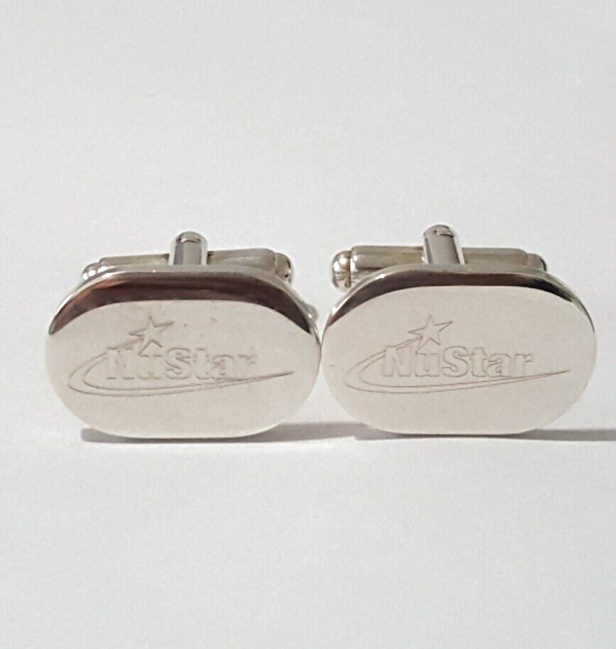 Fabulous Sparkling Solid Nustar Cufflinks 925 Solid Silver 12.80grams #20649