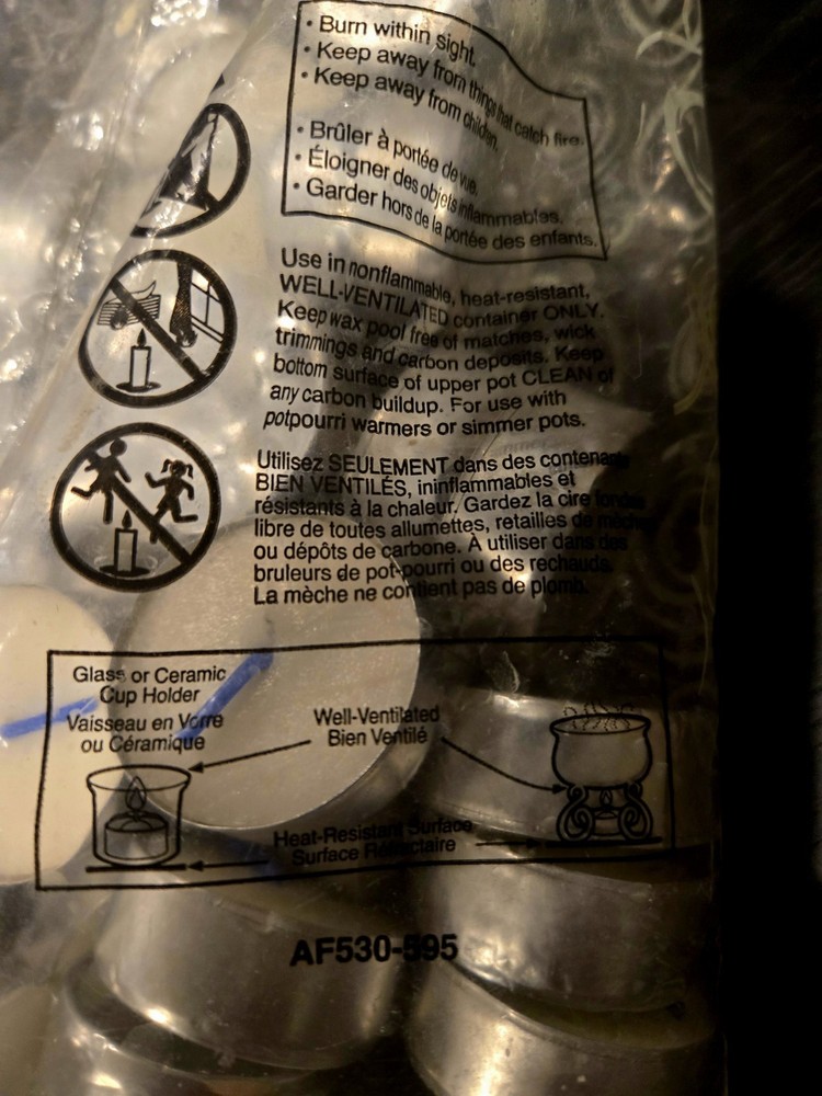 CANDLE-LITE 50 COUNT TEA LIGHTS MULTIPURPOSE UNSCENTED - NEW Unopened Bag