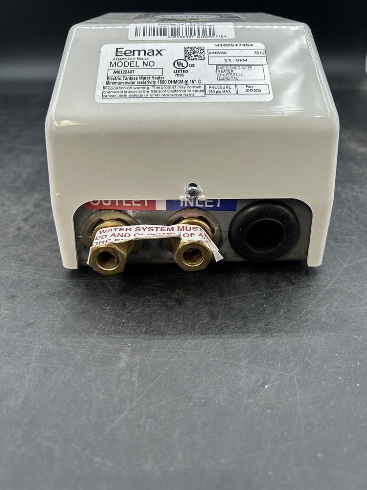 Eemax Am012240t Commercial Electric Tankless Water Heater, Undersink, 240Vac,