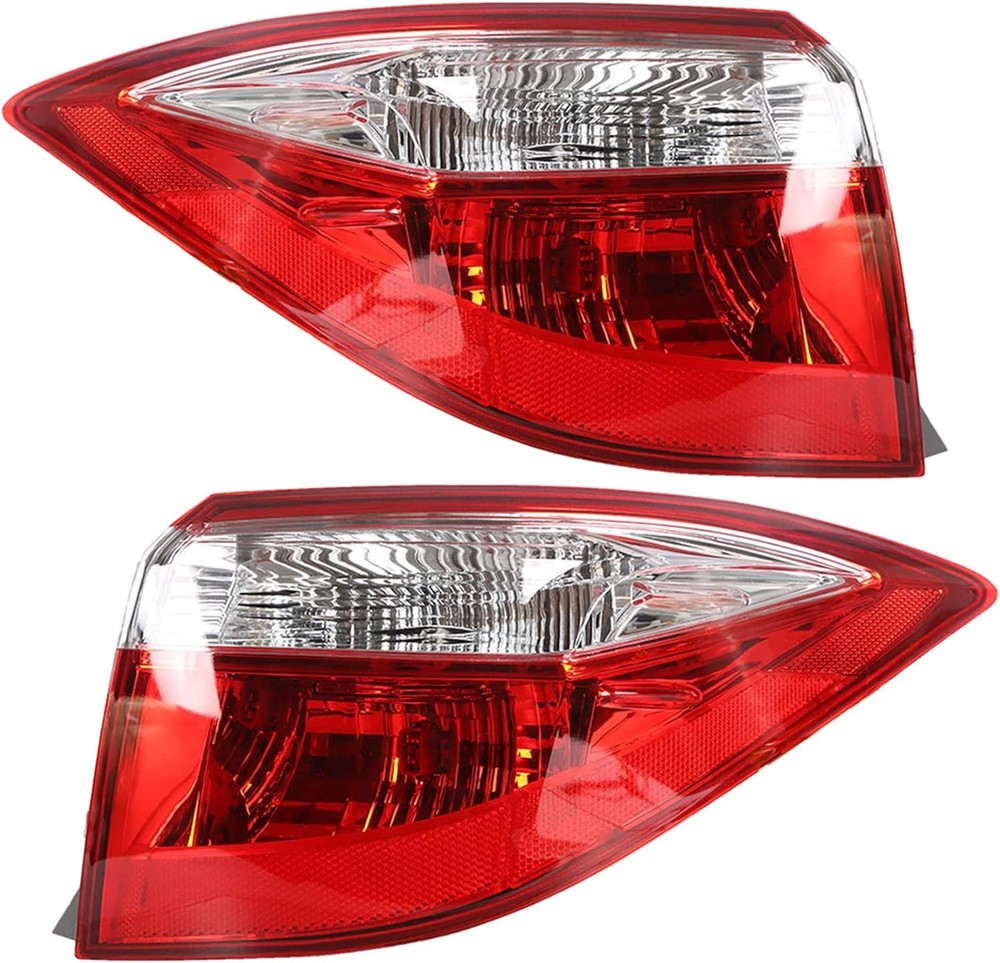 Outer Driver and Passenger Side Rear Tail Lights Assembly Replacement for Coroll