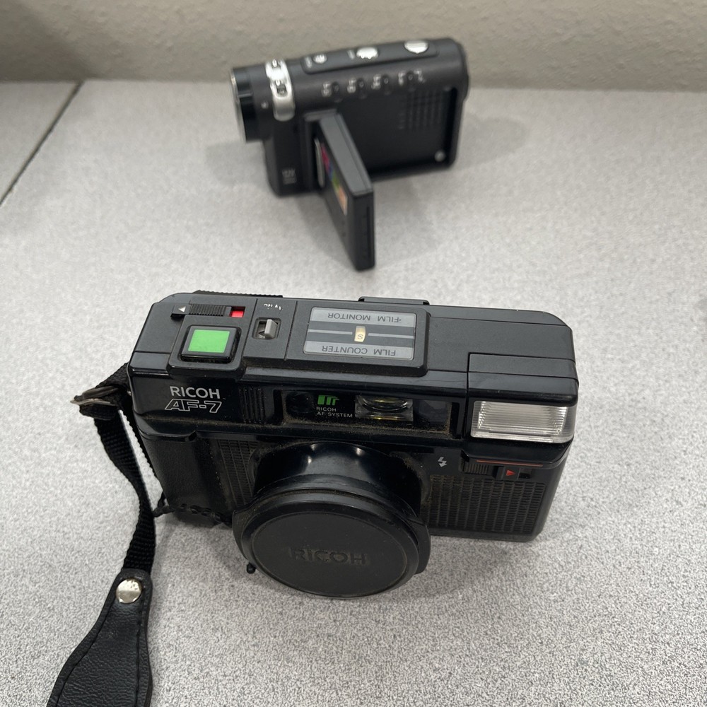 Ricoh AF-7 Camera Microtek MV 500 Movie Camera Both Untested