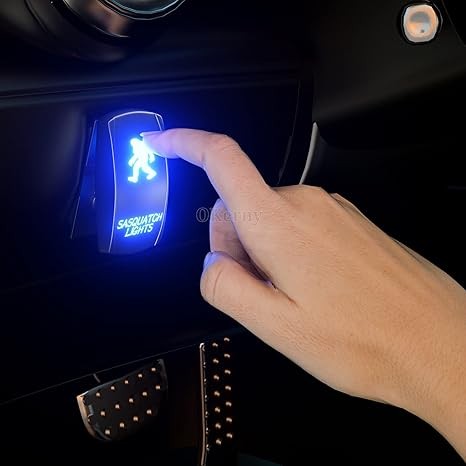 Lights, Laser Etched Toggle Switch ON/Off SPST 5Pin Size: S4B-SASQUATCH LIGHTS