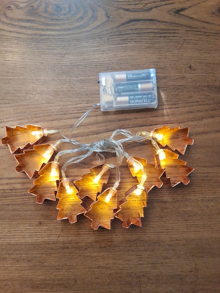 Copper Christmas Tree Cookie Cutter String Lights Paper Source NEW