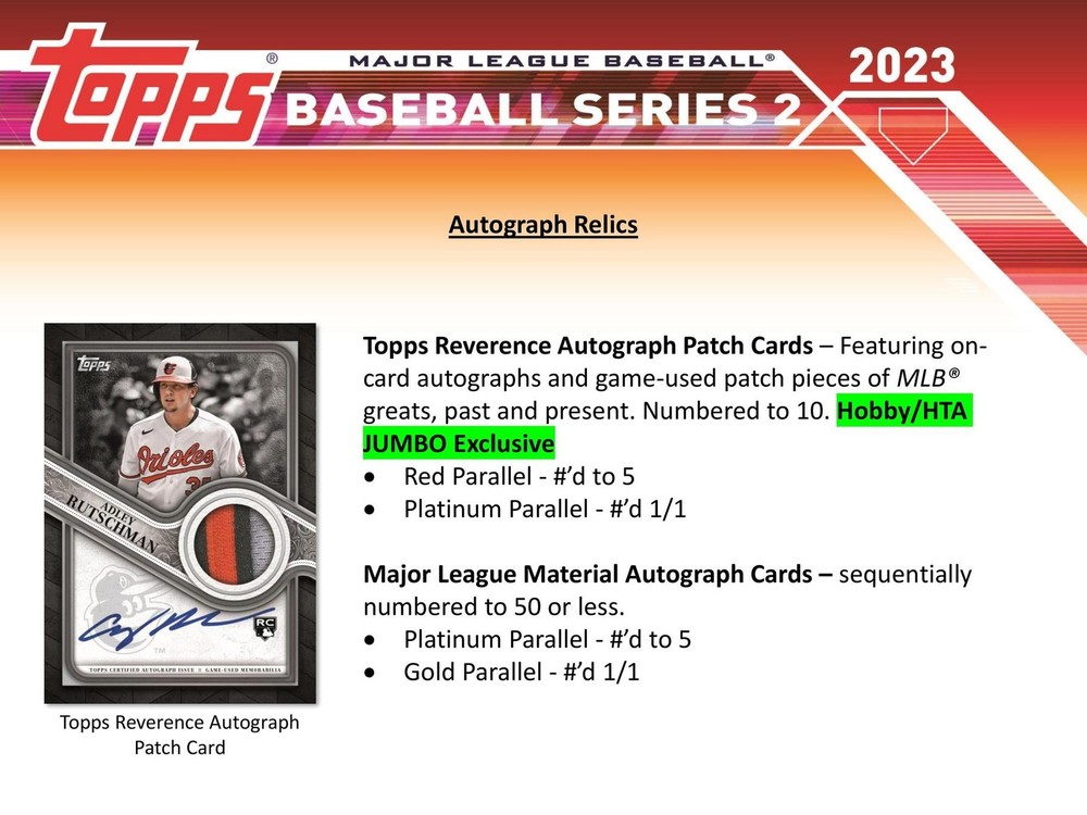 2023 TOPPS SERIES 2 BASEBALL HOBBY BOX