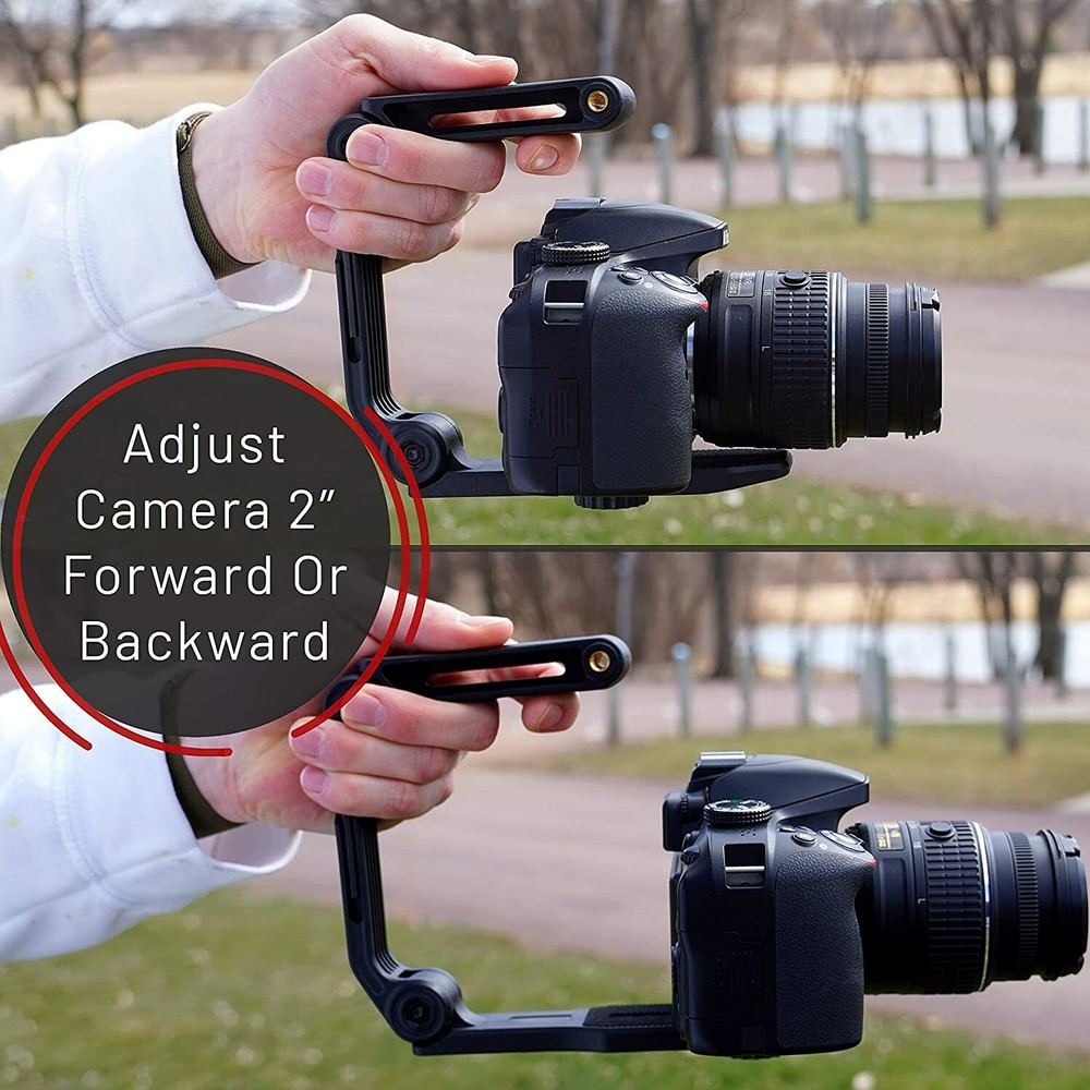 Handheld Camera Stabilizer Grip - Universal U-Shaped Handle Works with DSLR, Mir