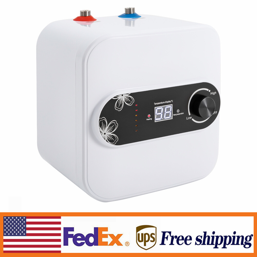 1.5KW Electric Mini-Tank Water Heater for RV Trailer Kitchen Under Sink Counter