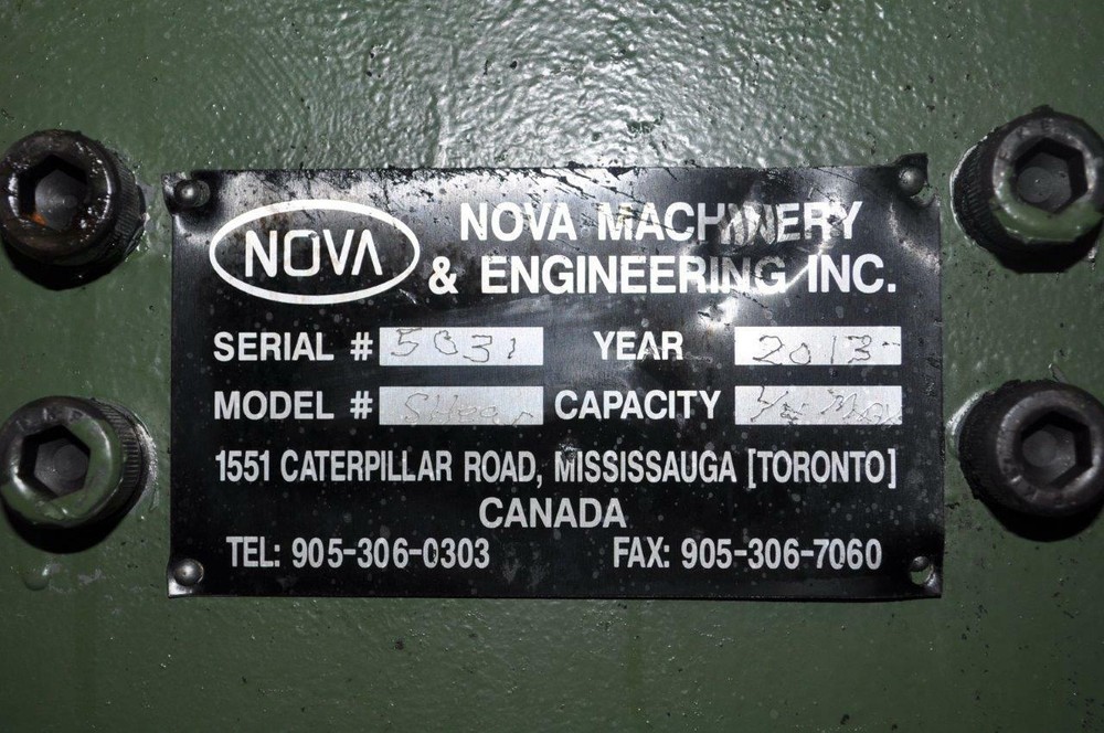 10" Nova Hydraulic Bar Shear Year: 2013