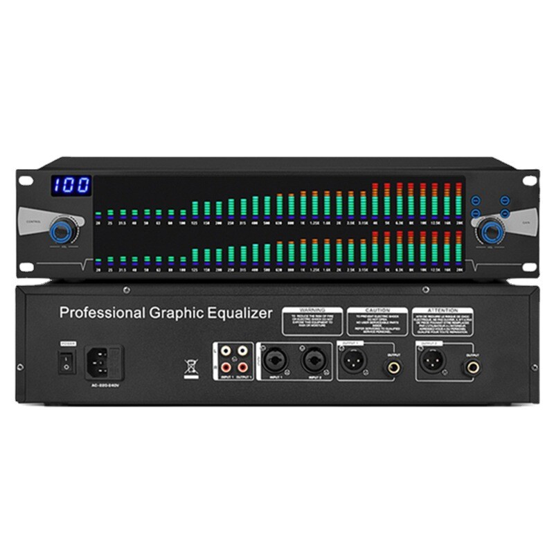 Dual 31-band Digital Equalizer with Pressure Limiting Function Djustable EQ