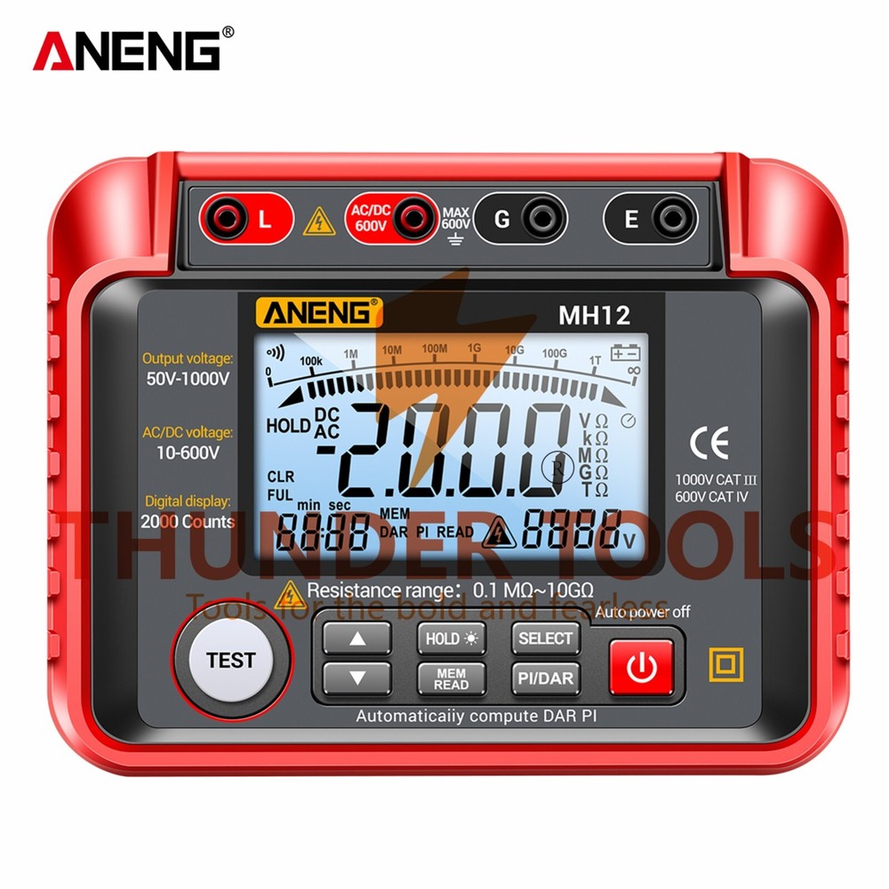 Thunder Tools ANENG MH12 Insulation Resistance Tester Shaking Table High