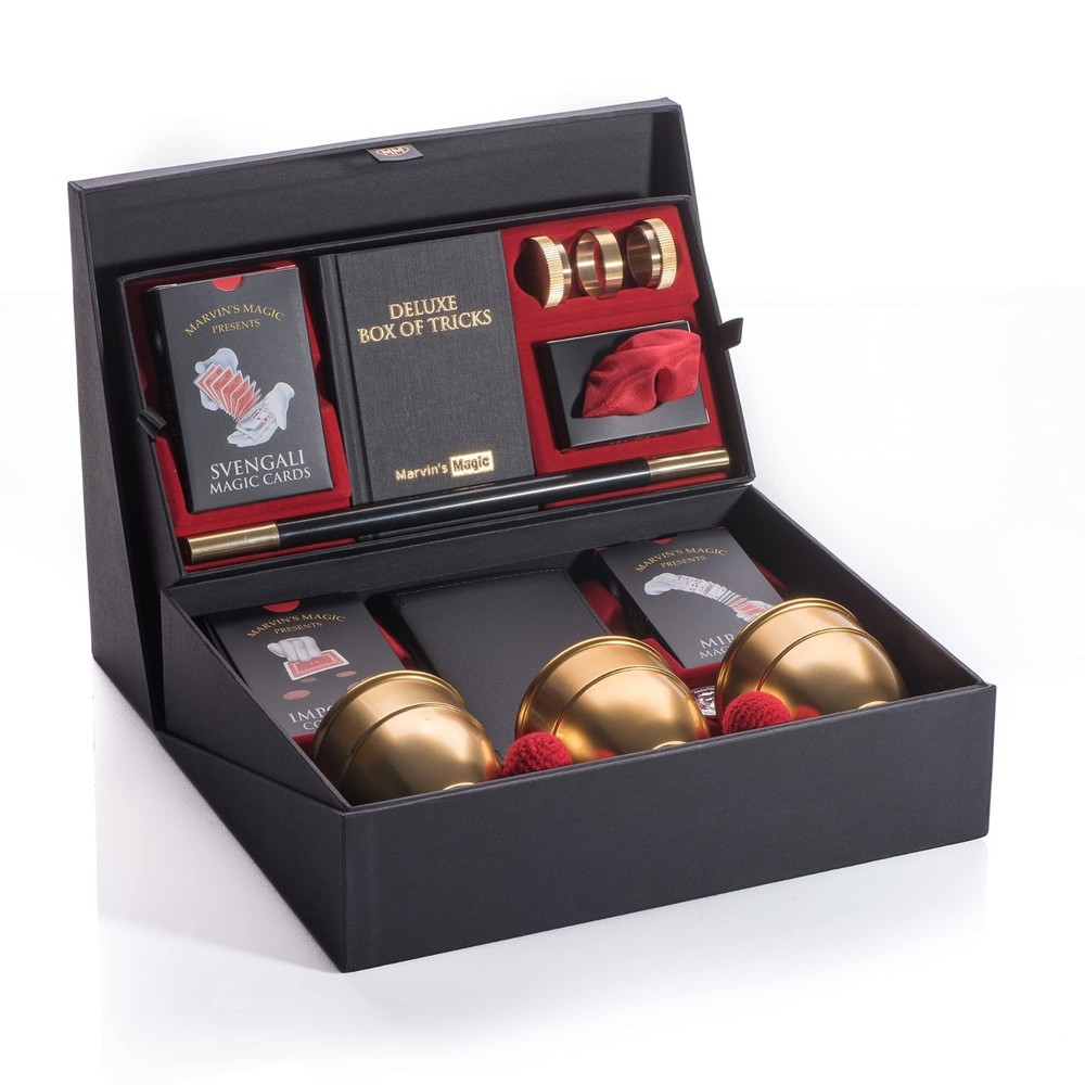 Deluxe Magic Tricks Set for Beginners & Pros | Includes Cards, Coins & More