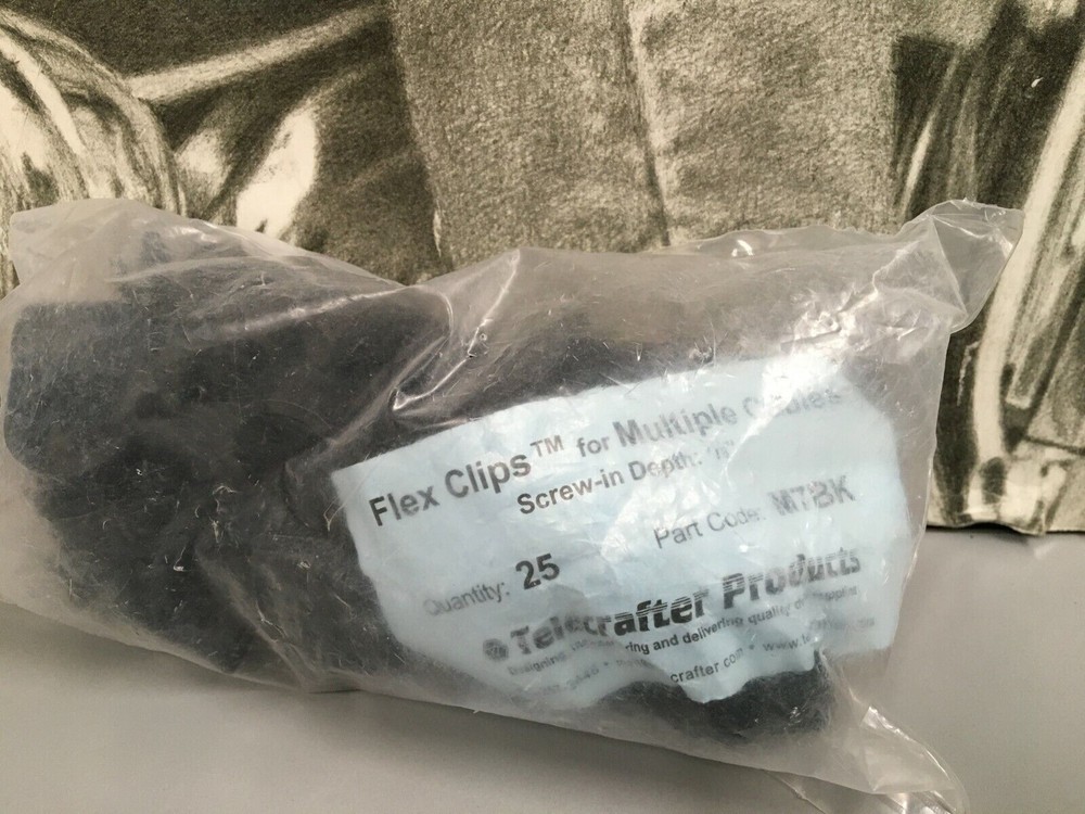 25 TELECRAFTER PRODUCTS FLEX CLIPS M7BK