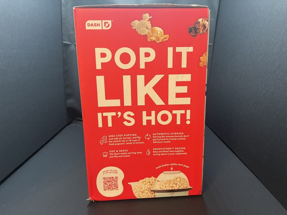 Dash SmartStore Stirring Popcorn Maker 850 Watts