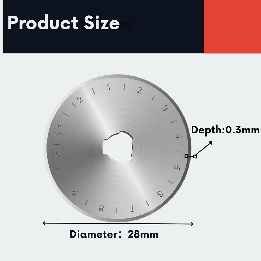 Versatile 28mm Replacement Blades for Quilting, Sewing, & Fabric Cutting