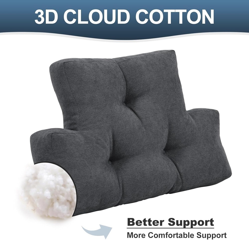 TANYOO Back Pillow for Recliner Lumbar Support Soft Medium, Dark Grey
