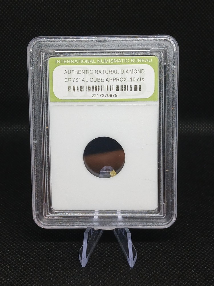 International Numismatic Bureau Slabbed Authentic Diamond Gemstone