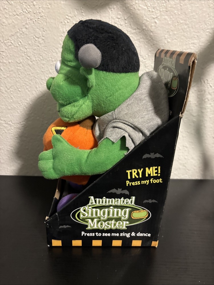 Animated Singing Moster Frankenstein Plush In Box
