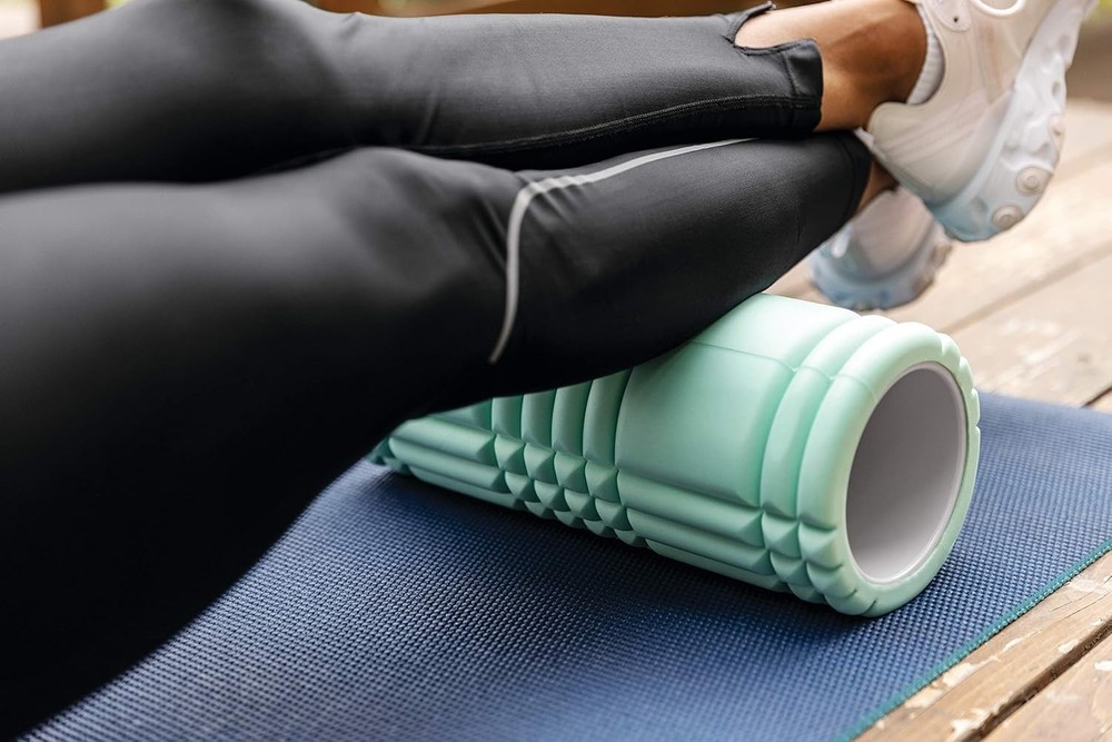 TriggerPoint Grid 1.0 Foam Roller - 13" Multi-Density Massage Roller for Deep Ti