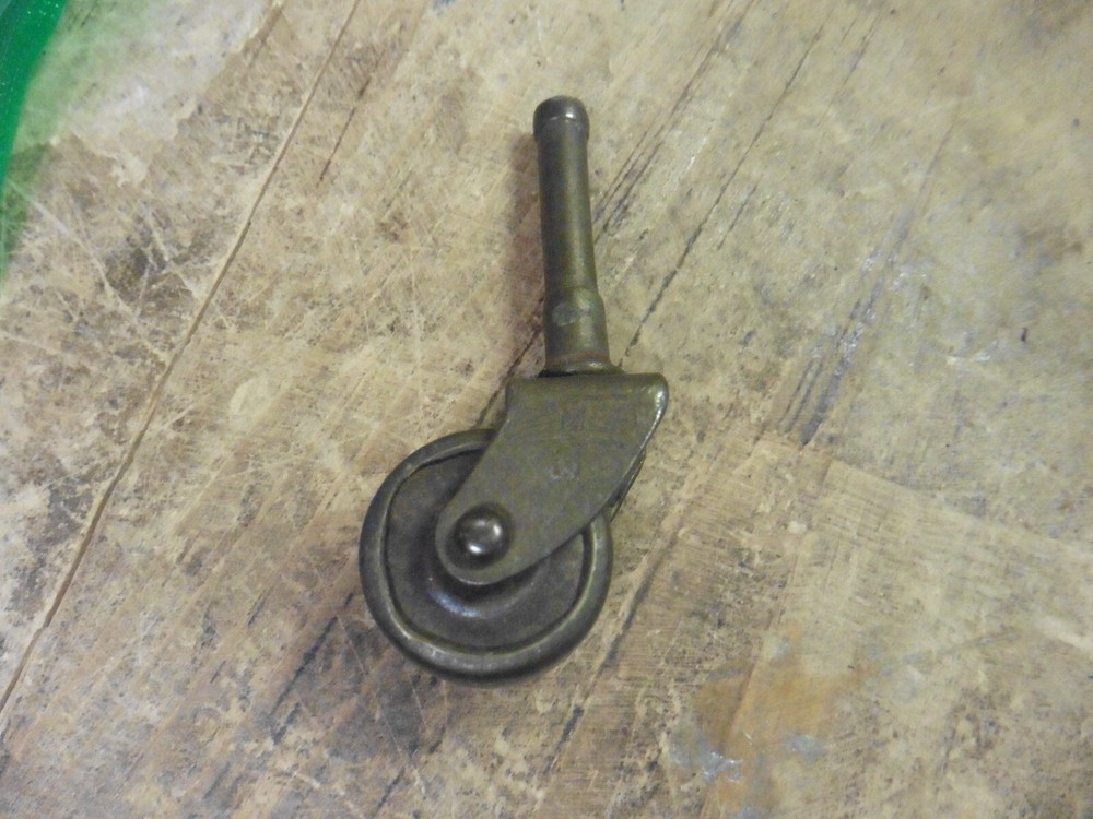 Vintage steel caster roller swivel