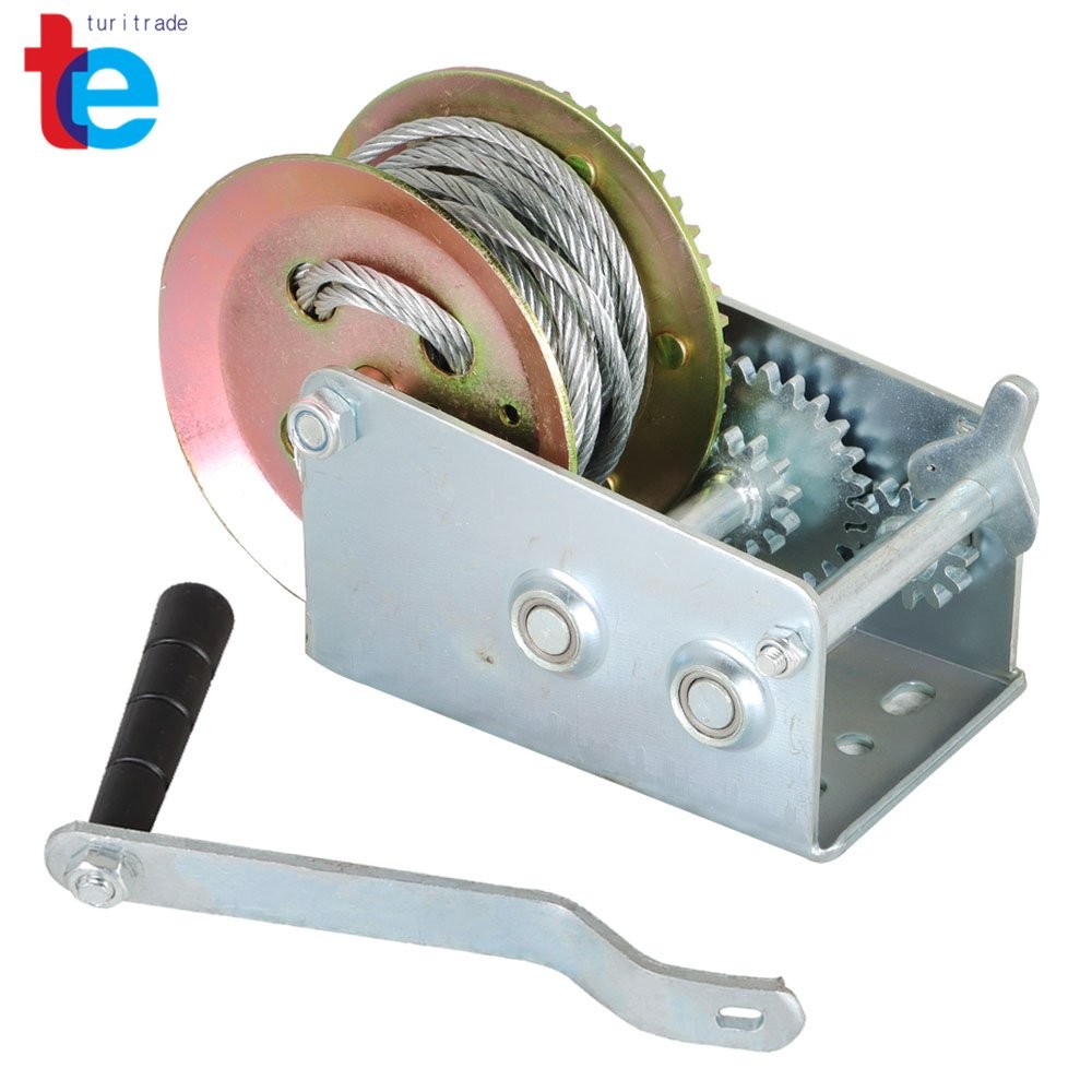 Hand Winch 3500 lbs With Cable For Trailer Winch Durable Hand Crank Winch 1 Pack