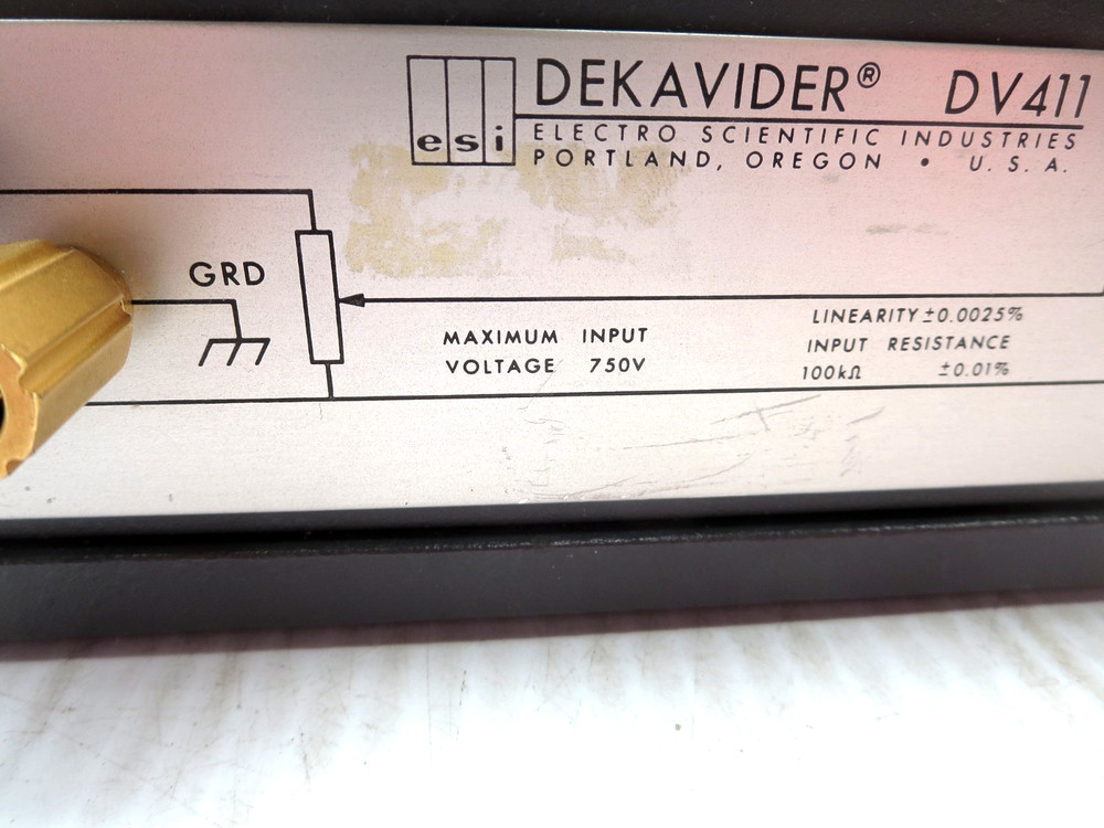 ESI DV411 Dekavider Max E In 750V Input Res 100K Ohm See Description Used.