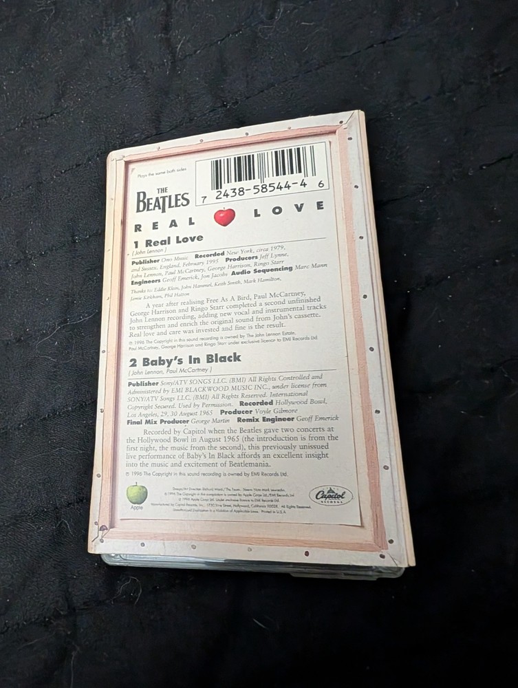Beatles Real Love Cassingle Tape.