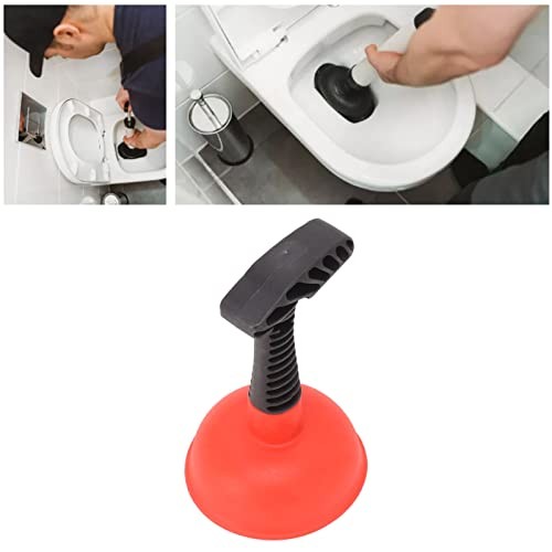 Sink Plunger Mini Short Handle Efficient Small Drain Powerful Silicone Red