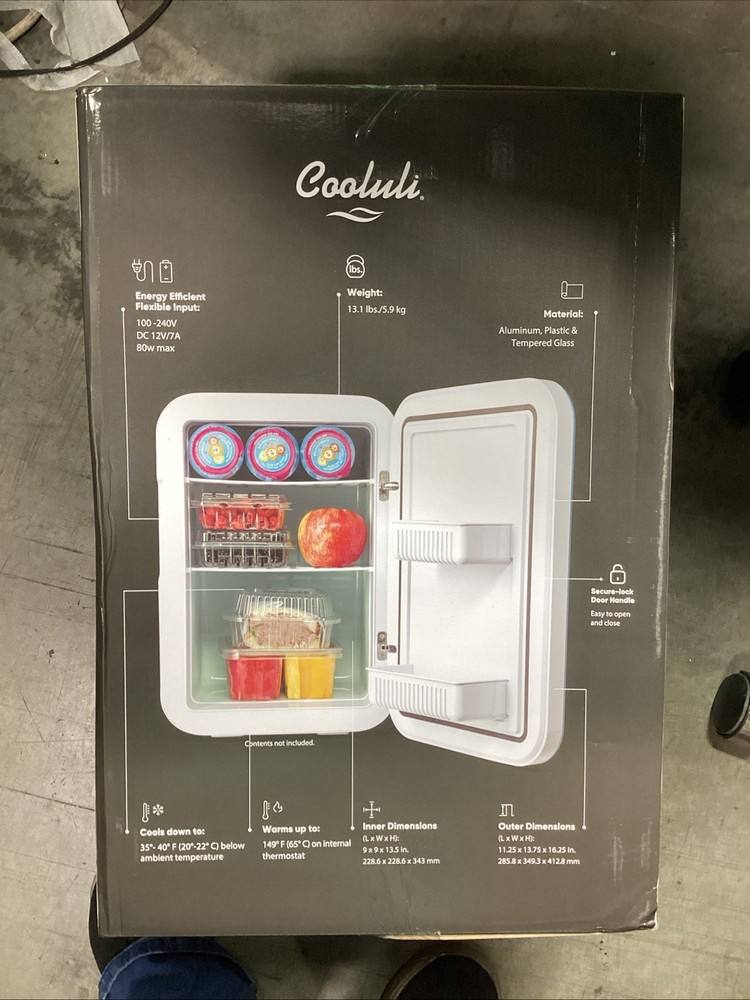 COOLULI 20LDXW 20 Liter Mini Fridge White