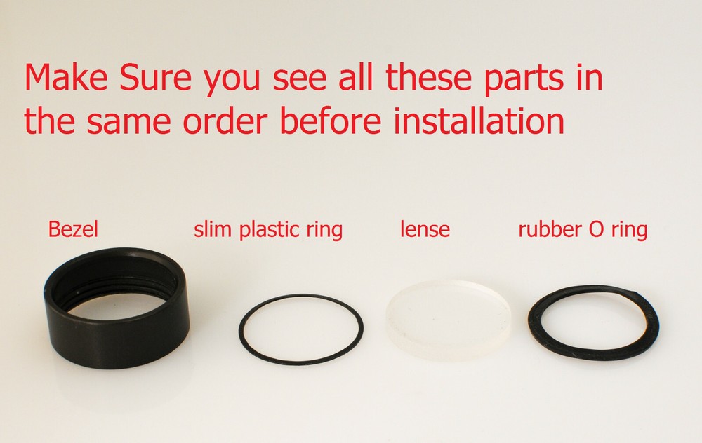 Handmade Titanium Blasted Bezel ring For Surefire E1e, E2e, E2D, KL4 Heads