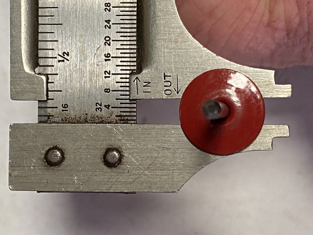 Original. SkiDoo Snowmobile Red Pop Rivets (QTY 6).