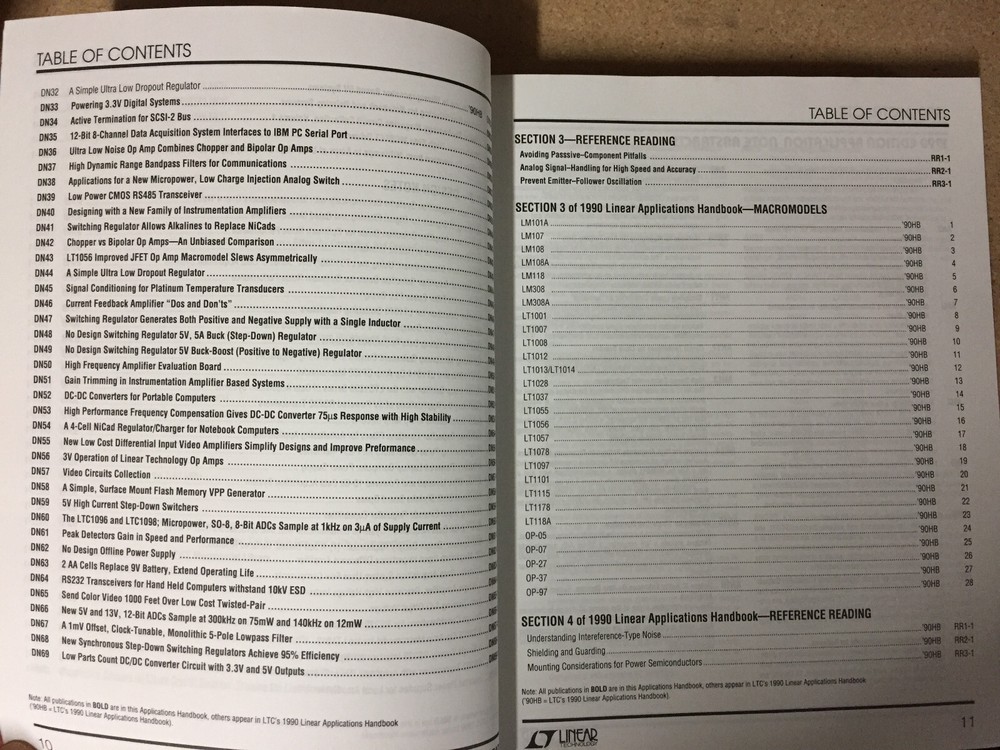 Data Book = Linear Technology 6 Volume Data /Applications Library - 1990's = Lot