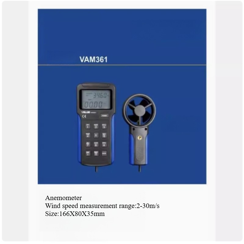 Air Flow Anemometer VAM361 Split Handheld Wind Meter Display Anemometer
