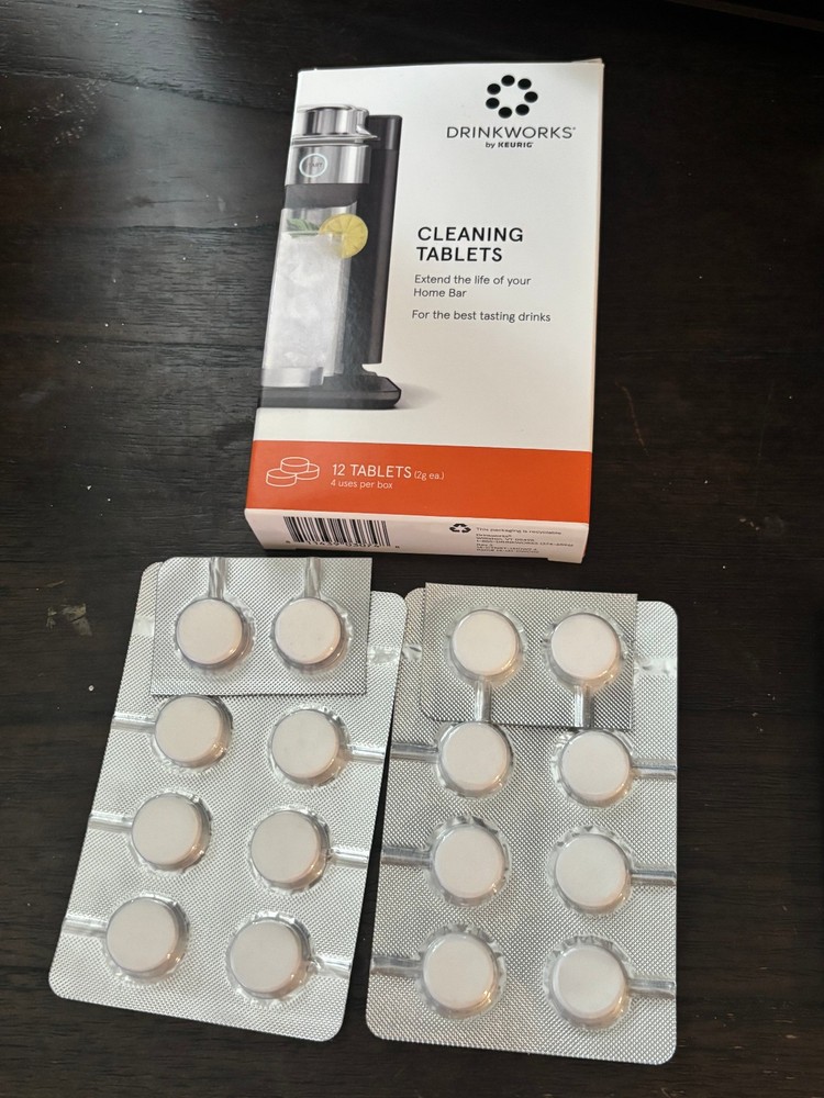 Drinkworks Cleaning Tablets – 12 Sealed Tablets – Open Box – Discontinued & Rare