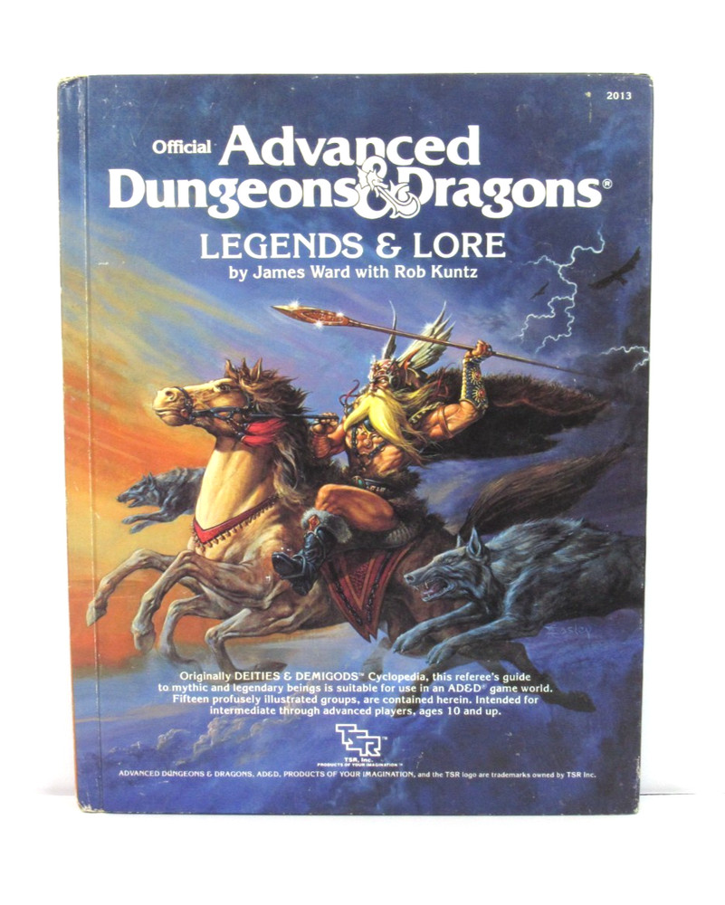 AD&D Advanced Dungeons Dragons Legends & Lore 1990 TSR Hardcover