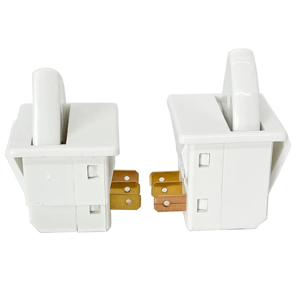2Pcs Refrigerator Door Light Switch 3Pin Momentary Fridge Switch Compatible w...