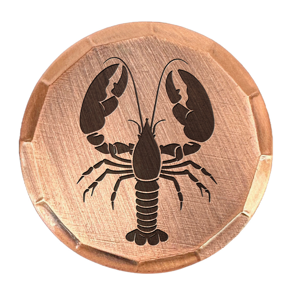 Lobster Embossed Copper Golf Ball Marker by Sunfish