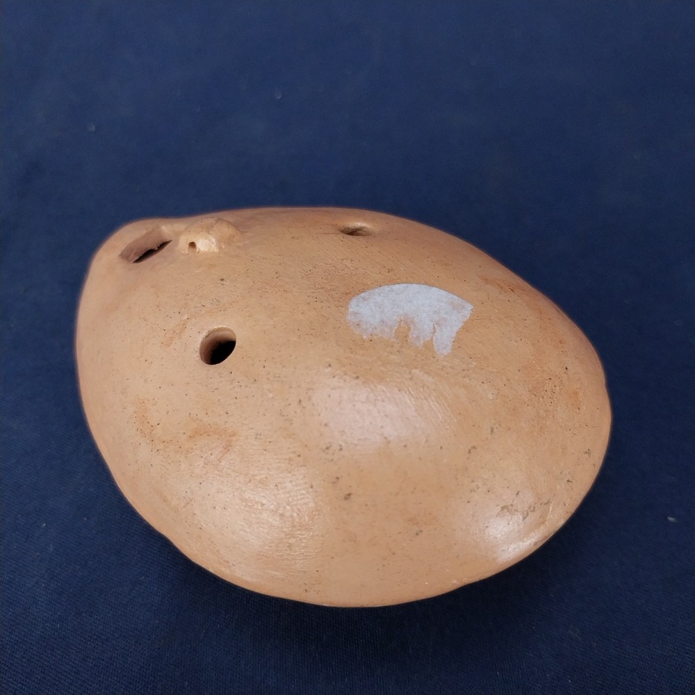 Vintage Handpainted Peruvian Terra Cotta Whistle