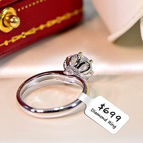 Self adhesive jewelry tags roll white labels for pricing and display use